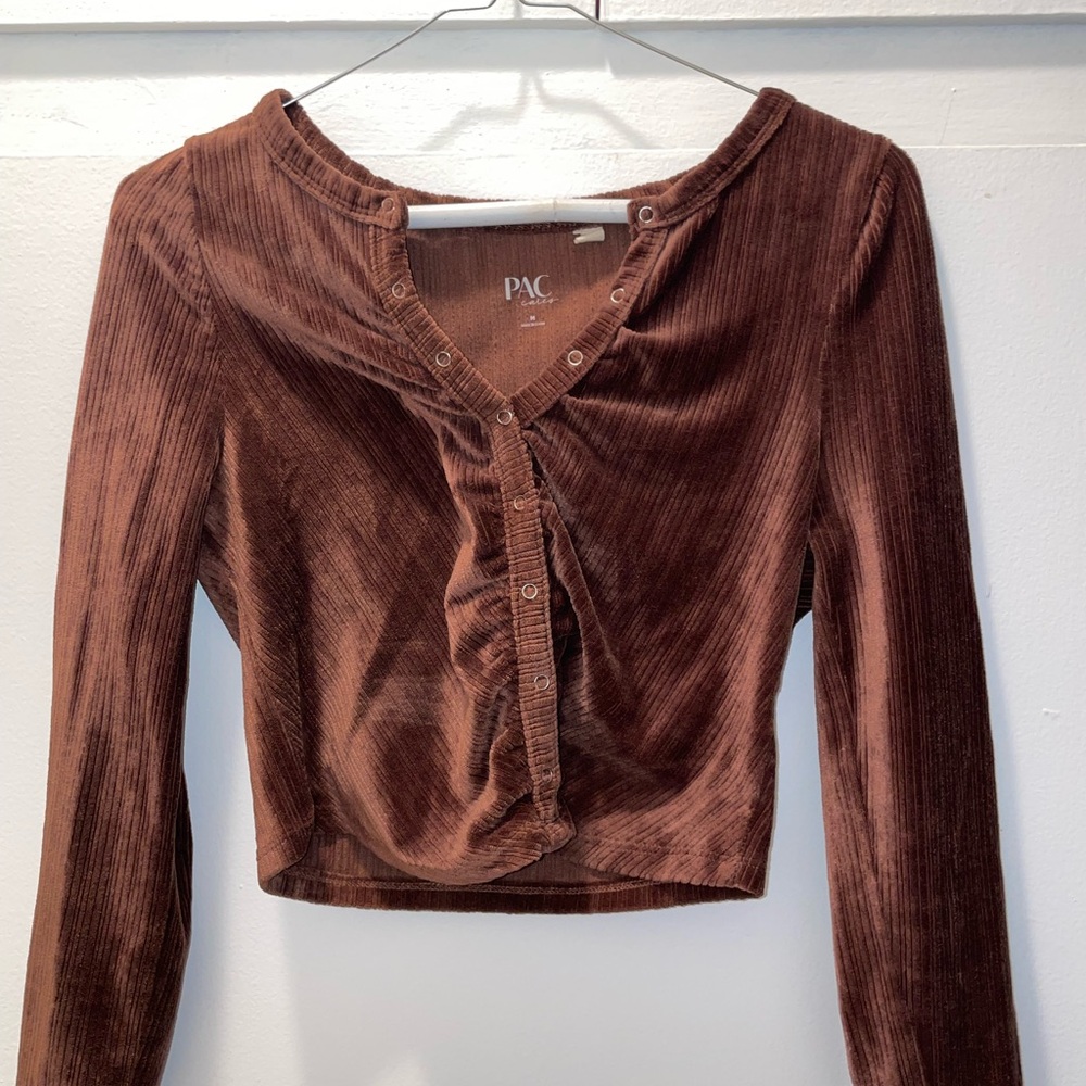 velvet brown top